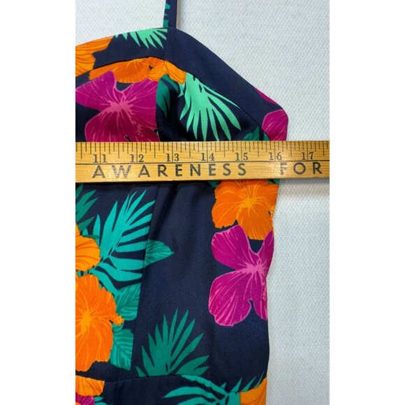 Gap Womens Sundress Size 8 Multicolor Tropical Floral  Sleeveless Knee Length - Picture 8 of 10